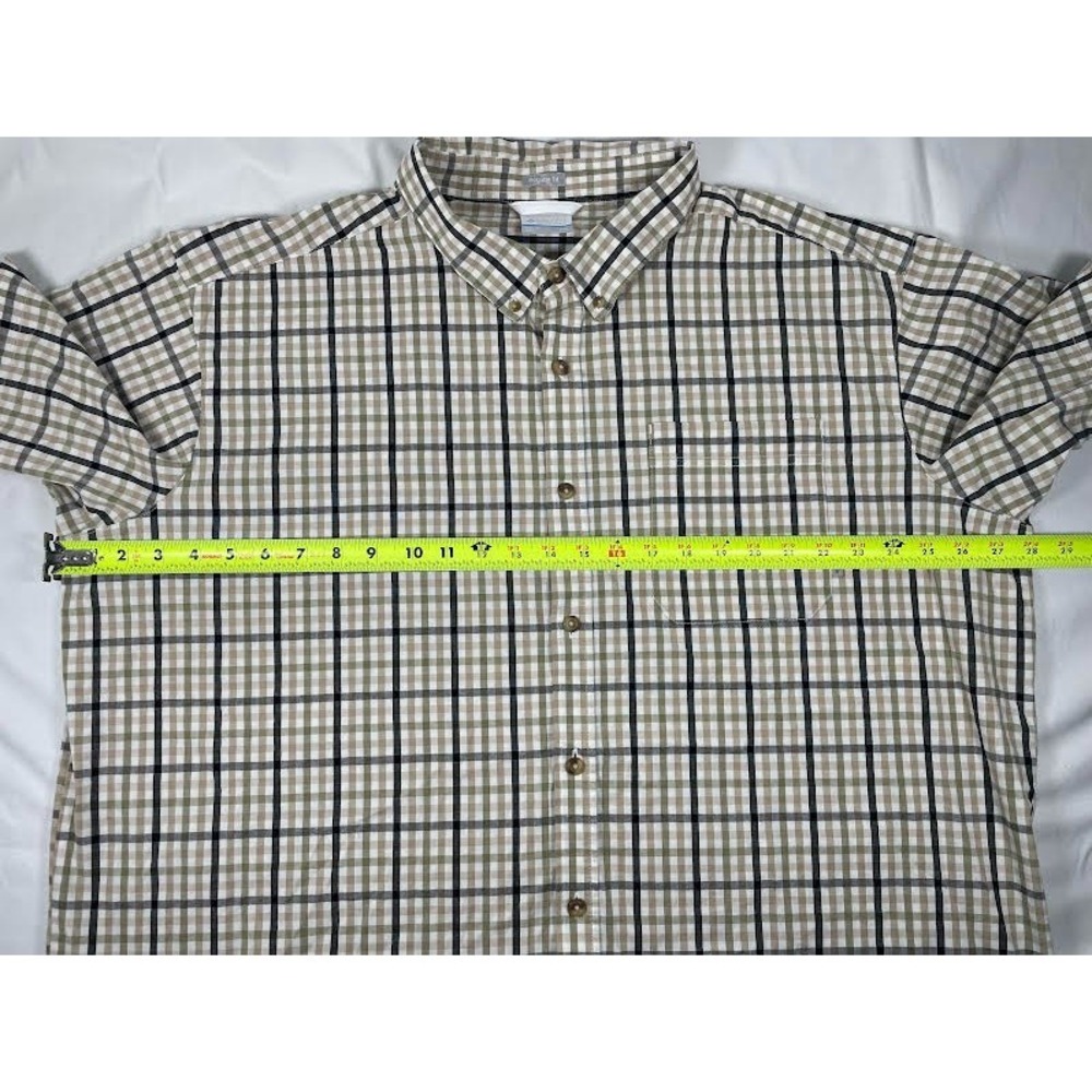 Columbia Men's Rapid Rivers II Short Sleeve Button Down Shirt Beige/Black 2XL - Picture 6 of 7